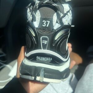 Balenciaga Black and White Kids Sneakers